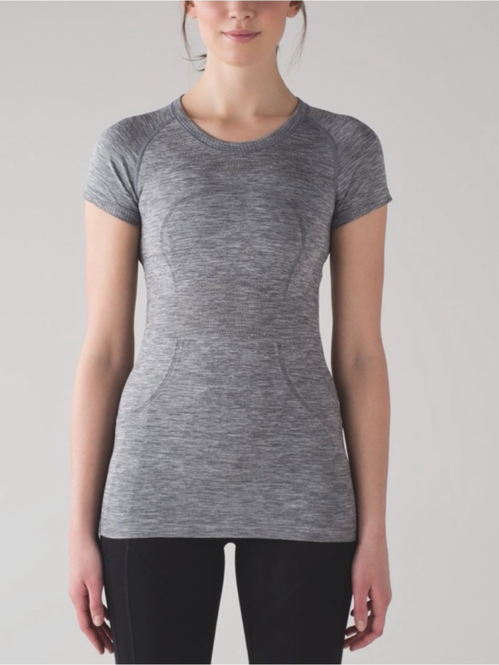 Lululemon Swiftly Tech Short Sleeve Crew Sz 10 In Slate / White